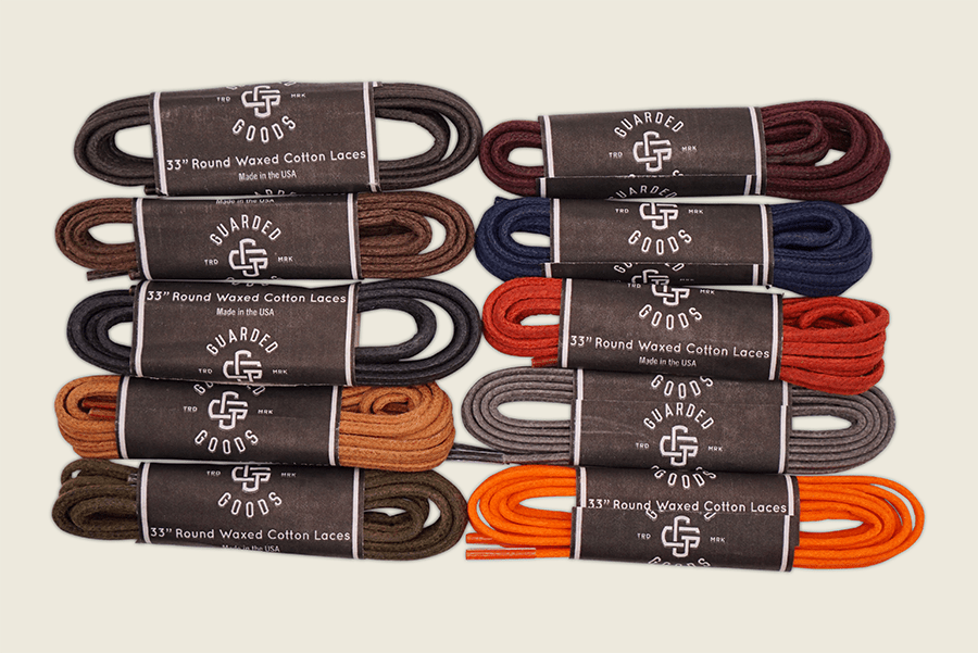 33" Round Cord Waxed Shoe Laces Black 33" Round Cord Waxed Shoe Laces Black