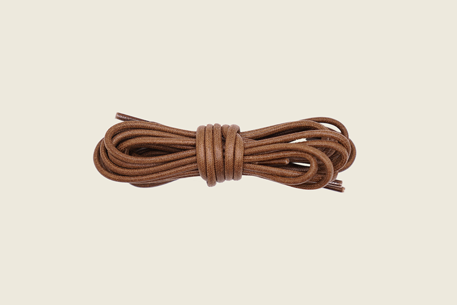 54 Round Braided Cord Waxed Boot Laces Rust