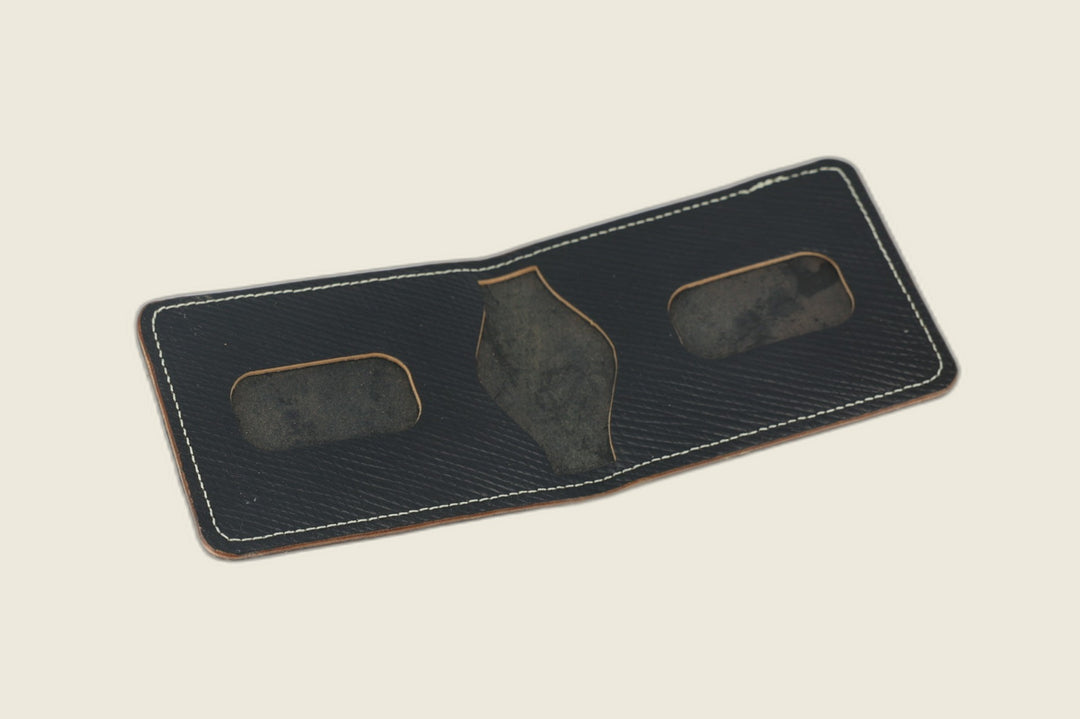 Stronghold - Black Russian Grain Shell Cordovan (Toscana Italia) Bifold