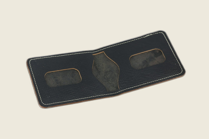 Stronghold - Black Russian Grain Shell Cordovan (Toscana Italia) Bifold