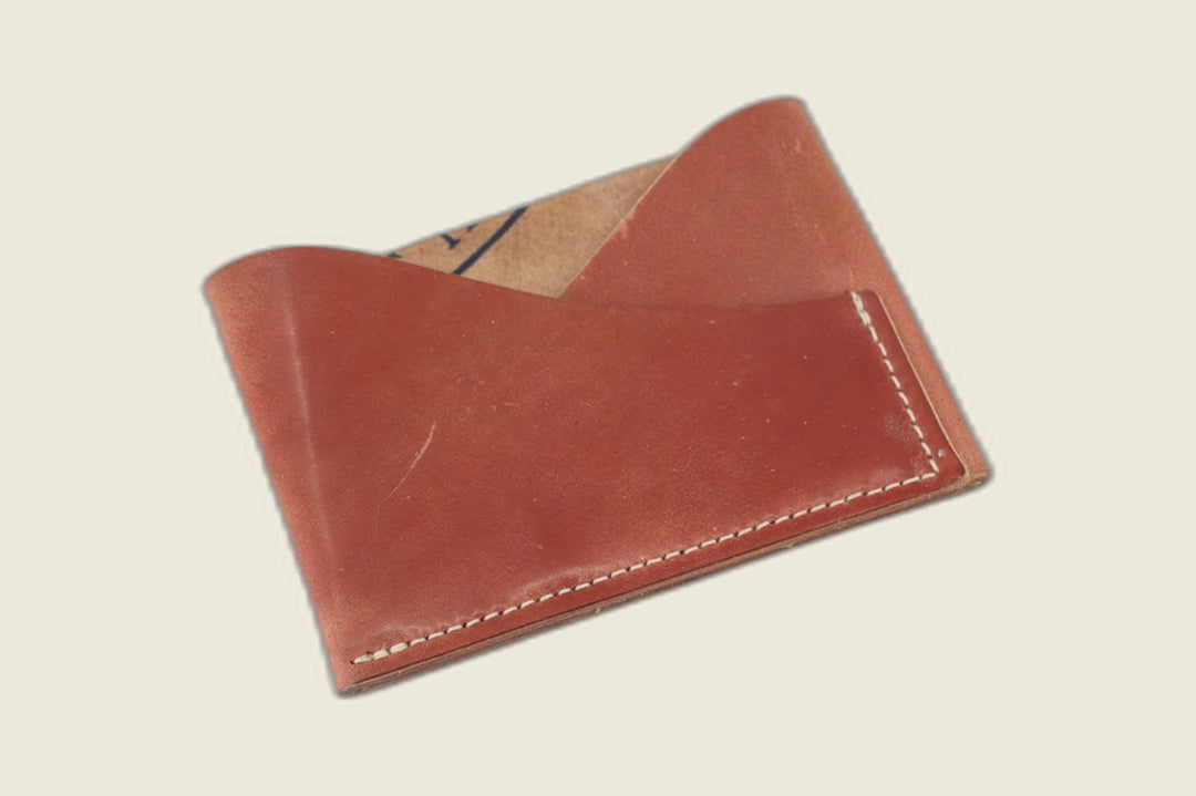 Sentinel - Marbled Light Brown Shell Cordovan (Rocado) Front Pocket