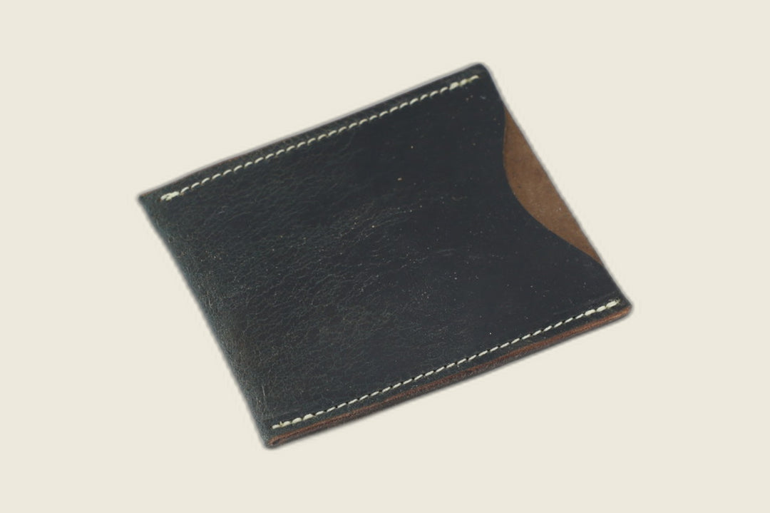Safeguard ID Window - Navy Workshoe Butt (Horween) Front Pocket