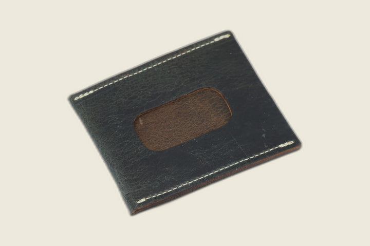 Safeguard ID Window - Navy Workshoe Butt (Horween) Front Pocket