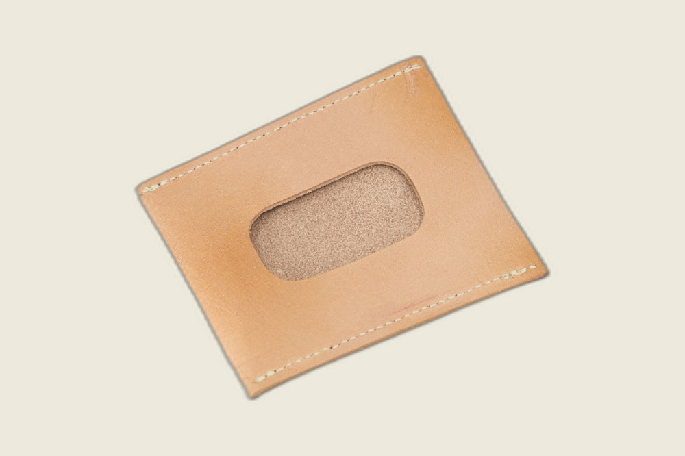 Safeguard ID Window - Natural Veg Tan Steerhide (Hermann Oak) Front Pocket