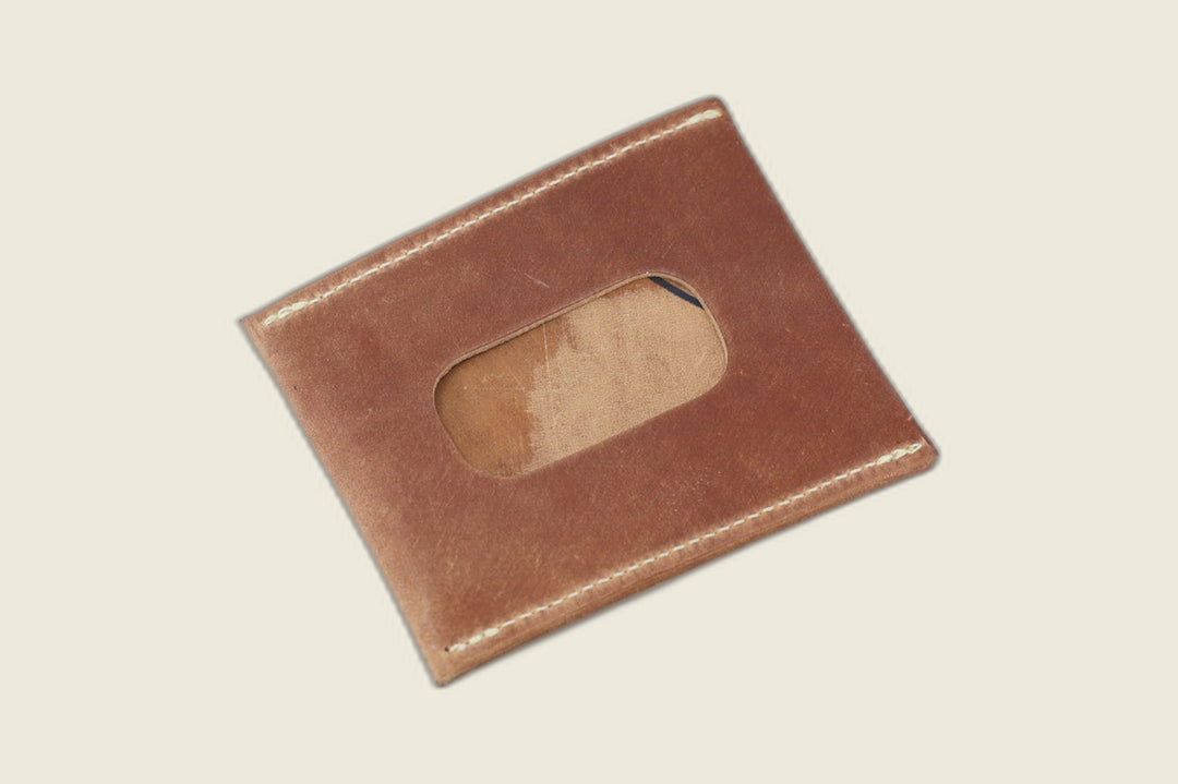 Safeguard ID Window - Marbled Light Brown Shell Cordovan (Rocado) Front Pocket