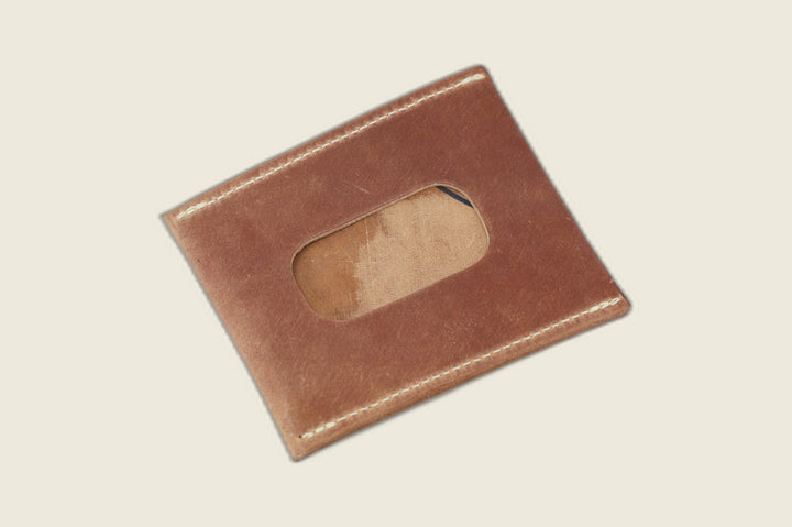 Safeguard ID Window - Marbled Light Brown Shell Cordovan (Rocado) Front Pocket