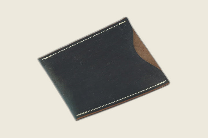 Safeguard ID Window - Navy Workshoe Butt (Horween) Front Pocket