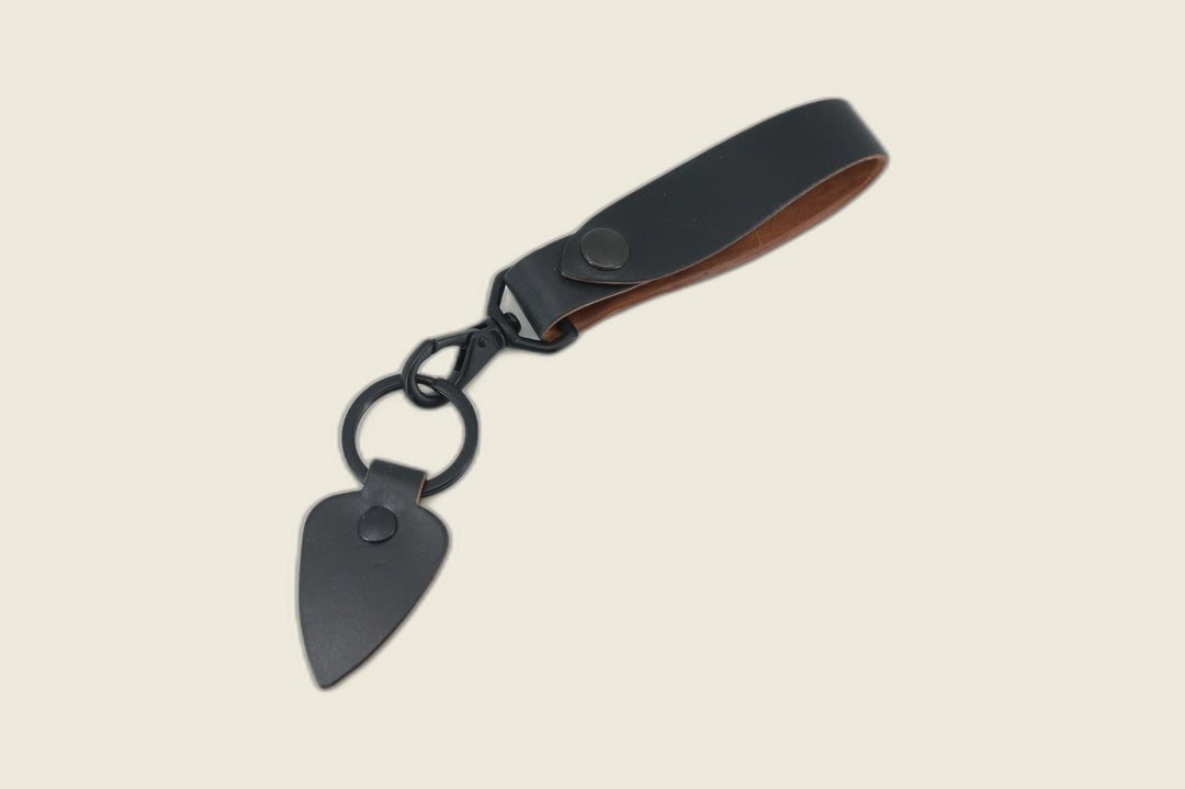 Lanyard - Horween Black Workshoe Butt with Key Fob Accessory