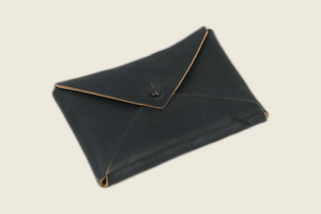 Aegis - Black Tumbled Horsebutt (Horween) Front Pocket