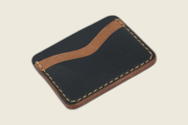 Buckler (4 Slots) - Black Horsebutt (Horween) Front Pocket