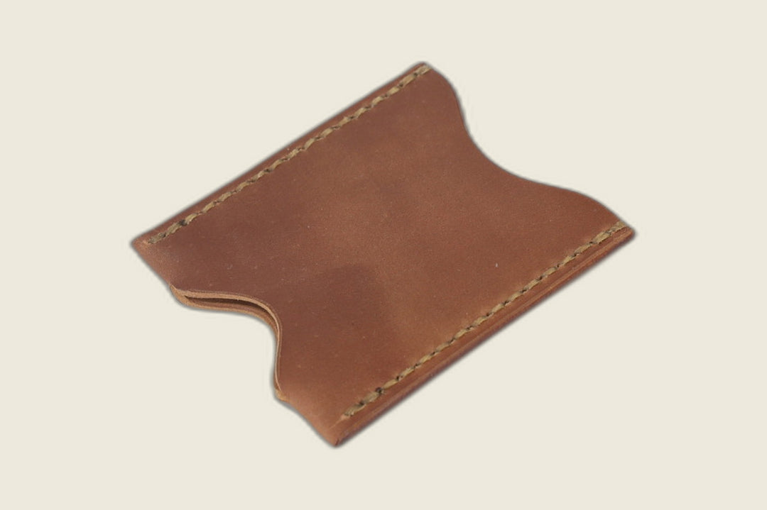 Sentinel - Unglazed Natural Shell Cordovan (Horween) Front Pocket