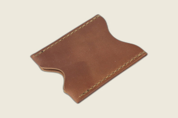 Sentinel - Unglazed Natural Shell Cordovan (Horween) Front Pocket