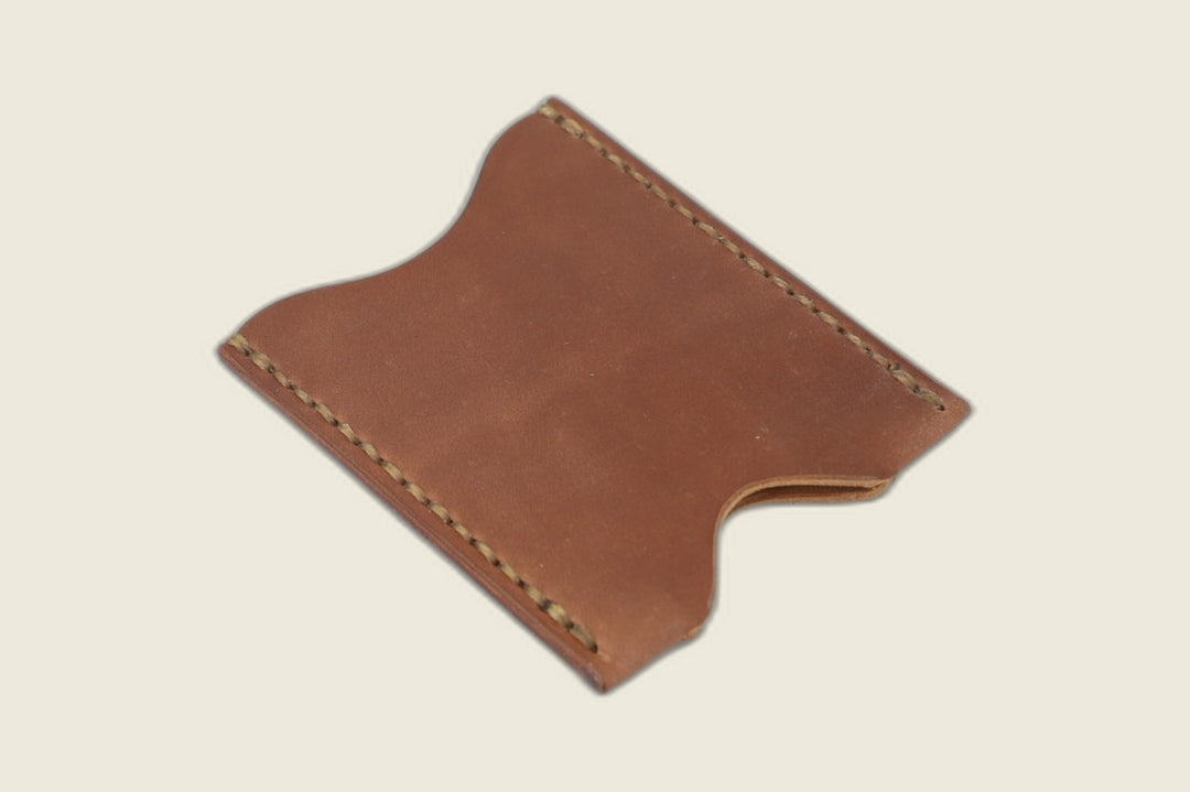 Sentinel - Unglazed Natural Shell Cordovan (Horween) Front Pocket