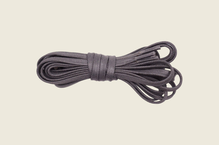 60" Italian Flat Waxed Laces Gray Shoe Laces