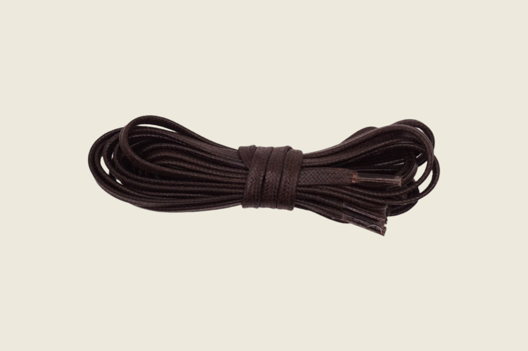 60" Italian Flat Waxed Laces Dark Brown Shoe Laces