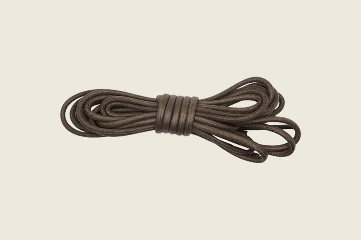 60" Italian Round Waxed Laces Olive Shoe Laces