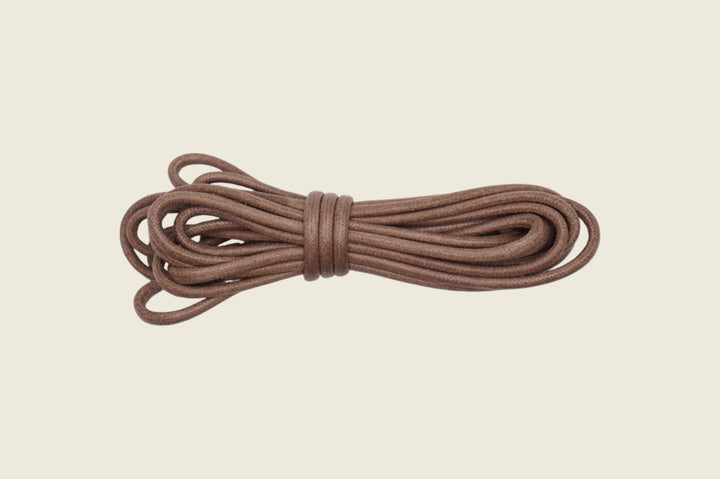 60" Italian Round Waxed Laces Sand Shoe Laces