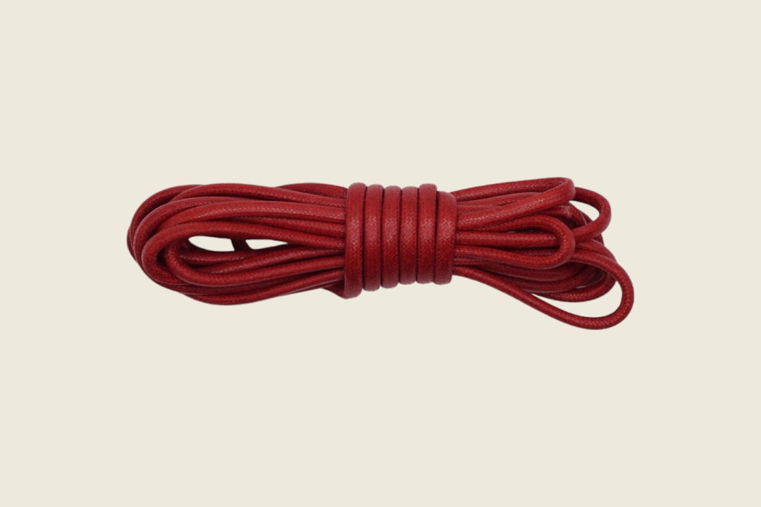 60" Italian Round Waxed Laces Rust Shoe Laces