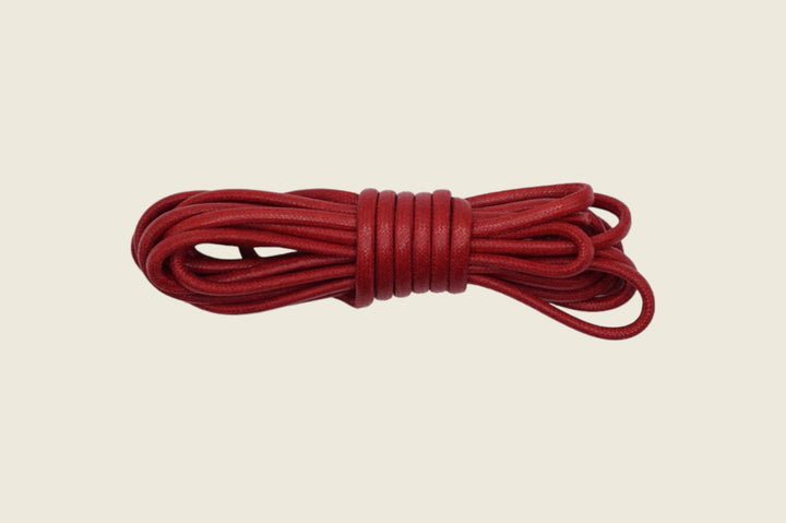 60" Italian Round Waxed Laces Rust Shoe Laces