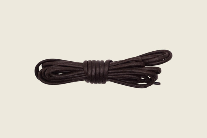 60" Italian Round Waxed Laces Dark Brown Shoe Laces