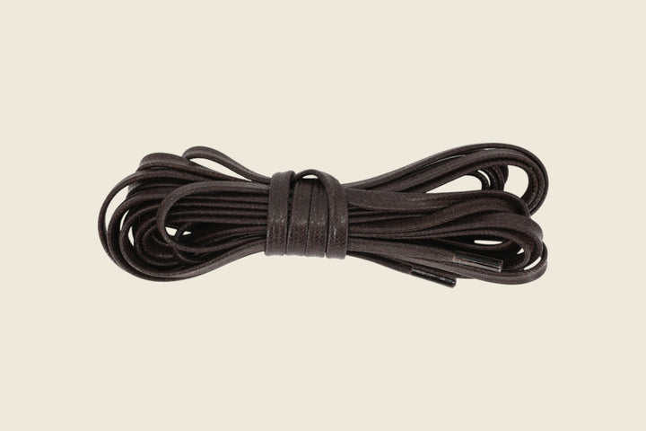 68" Italian Flat Waxed Laces Dark Brown Shoe Laces
