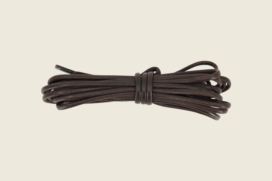 68" Italian Round Waxed Laces Dark Brown Shoe Laces