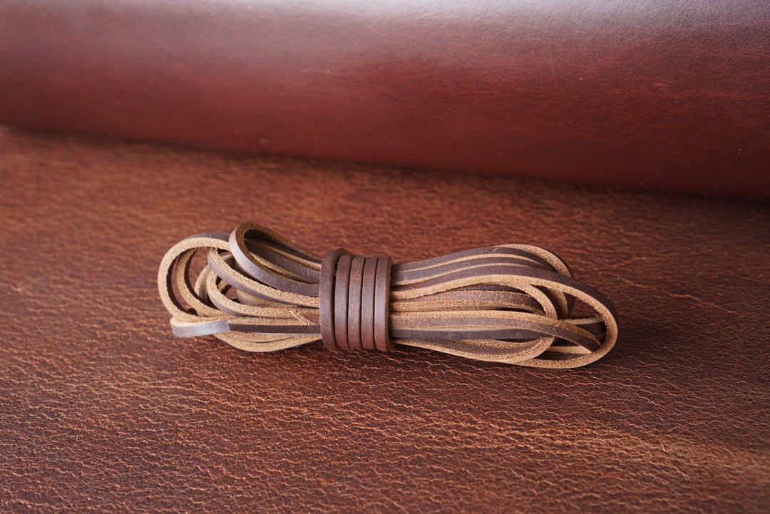 70" Horween Brown Black Hawk Latigo Shoe Laces