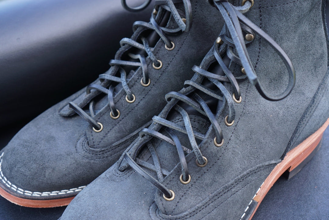 72" Horween Black Illini Latigo Shoe Laces