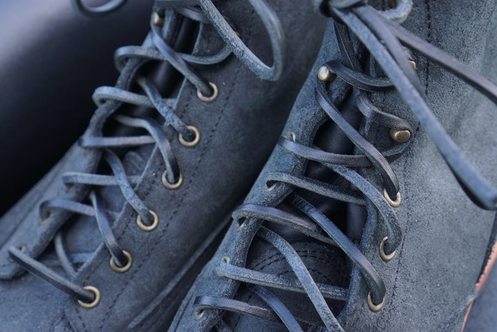 72" Horween Black Illini Latigo Shoe Laces