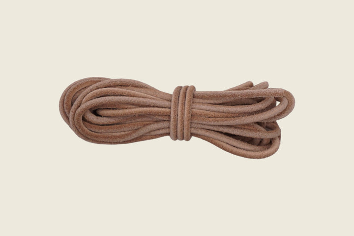 72" Italian Round Cord Leather Laces Whiskey Shoe Laces