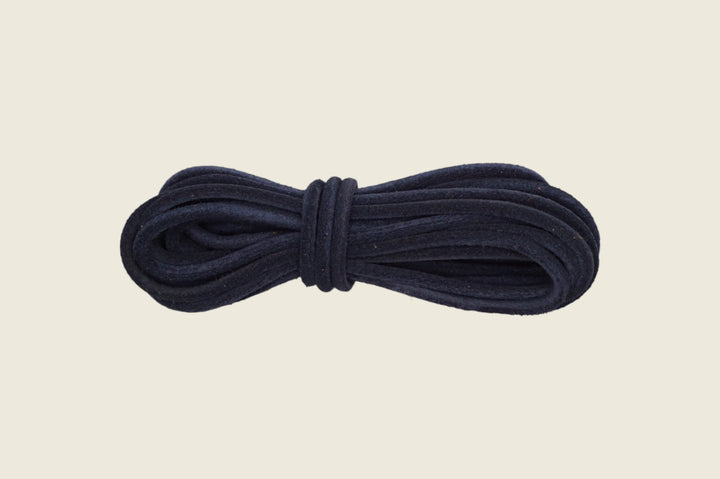 72" Italian Round Cord Leather Laces Sapphire Shoe Laces