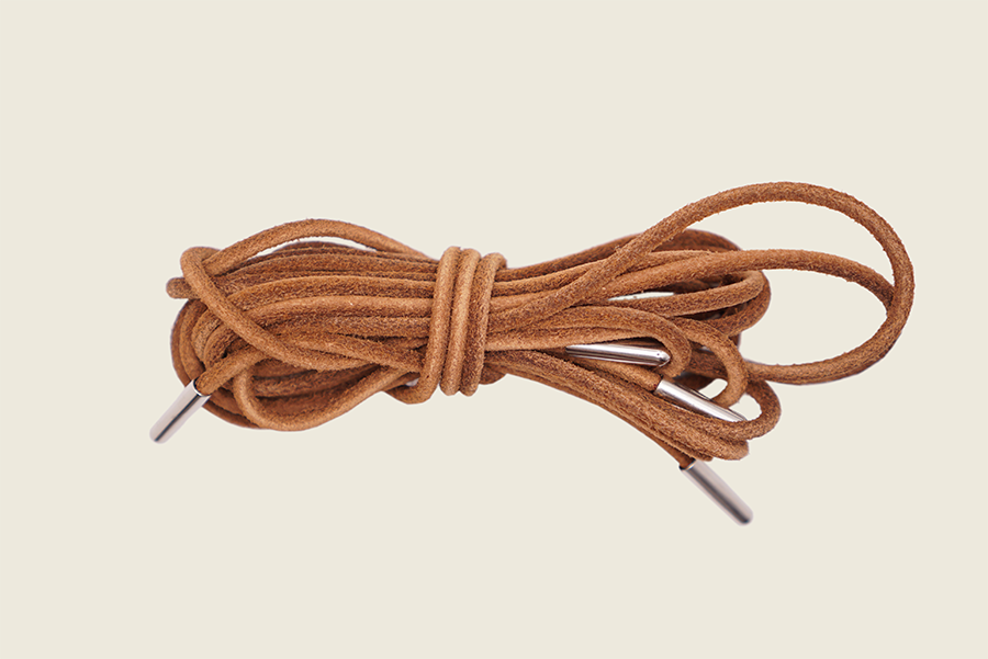 72 Round Cord Leather Laces Cedar (Metal Aglets)