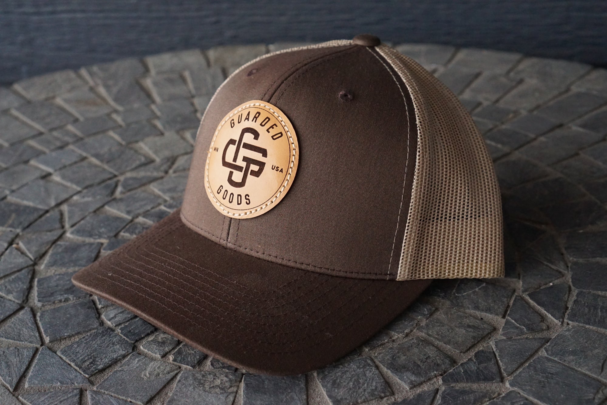 Brown Khaki Poly/Cotton Trucker Hat