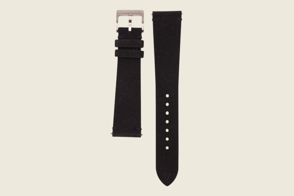 Alcantara Minimal Strap Black Watch Straps
