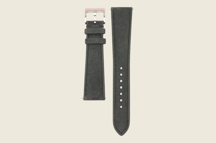 Alcantara Padded Strap Green Watch Straps