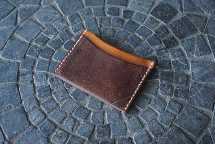 Bastion - Maryam Natural Horsehide and Waxed Brown Horsebutt Front Pocket