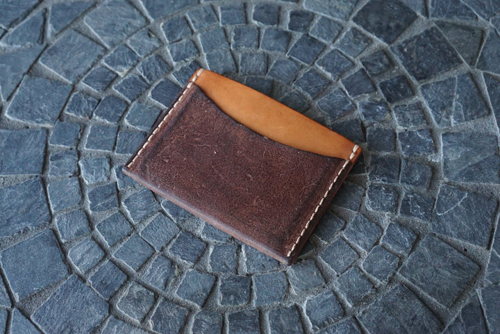 Bastion - Maryam Natural Horsehide and Waxed Brown Horsebutt Front Pocket