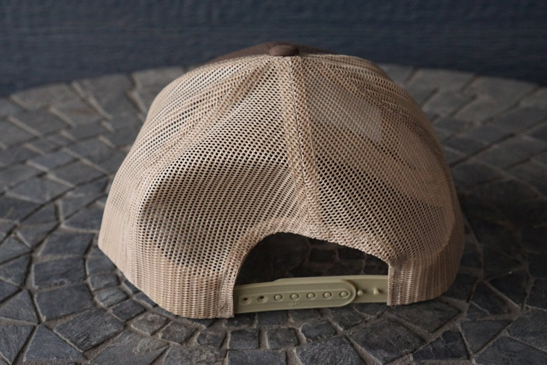 Brown Khaki Poly/Cotton Trucker Hat RTS - Hats