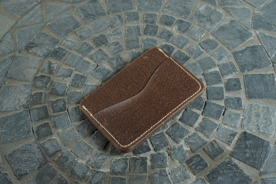 Buckler (2 Slots) - Horween Natural Waxed Flesh Front Pocket