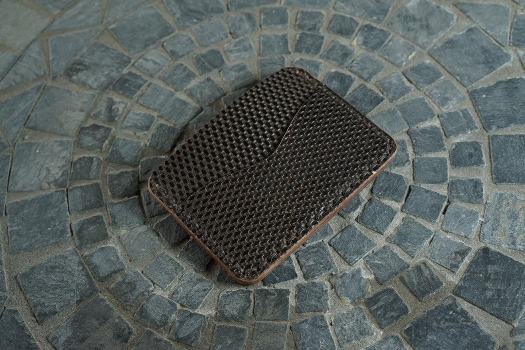 Buckler (2 Slots) - Rocado Basketweave Cigar Shell Cordovan Front Pocket