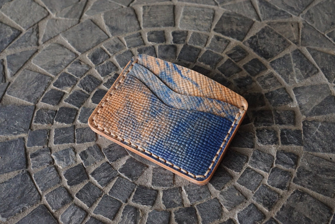 Buckler (4 Slots) - Rocado Marbled Navy Shell Cordovan Front Pocket