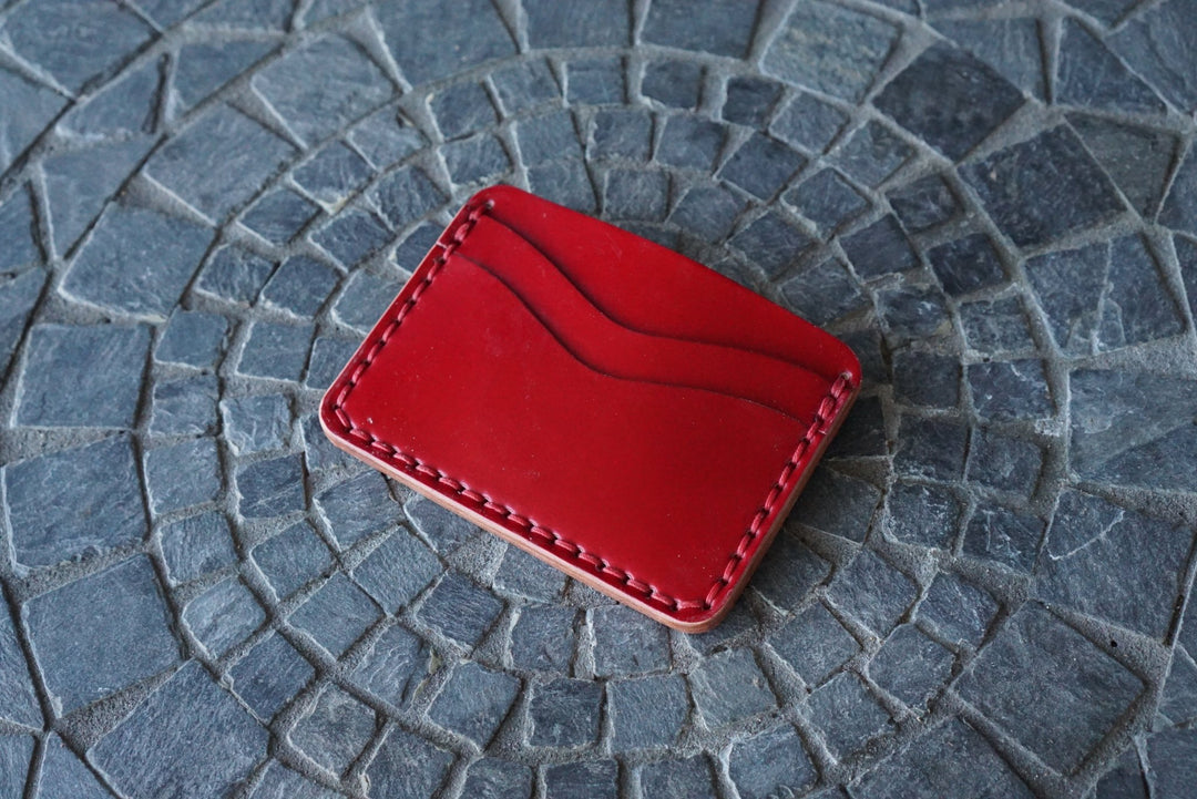 Buckler (4 Slots) - Shinki HIkaku Candy Apple Red Shell Cordovan Front Pocket