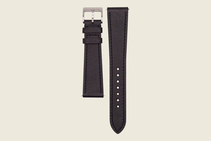 Buttero Stitched Strap Black Watch Straps