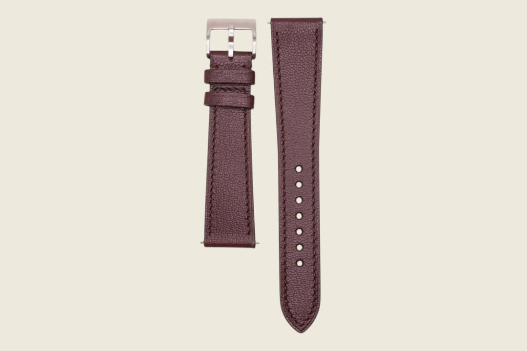Chevre Sully Stitched Strap Chocolate Watch Straps