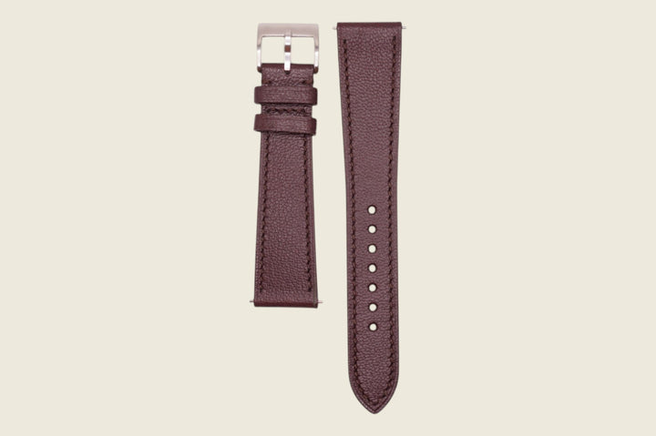 Chevre Sully Stitched Strap Chocolate Watch Straps
