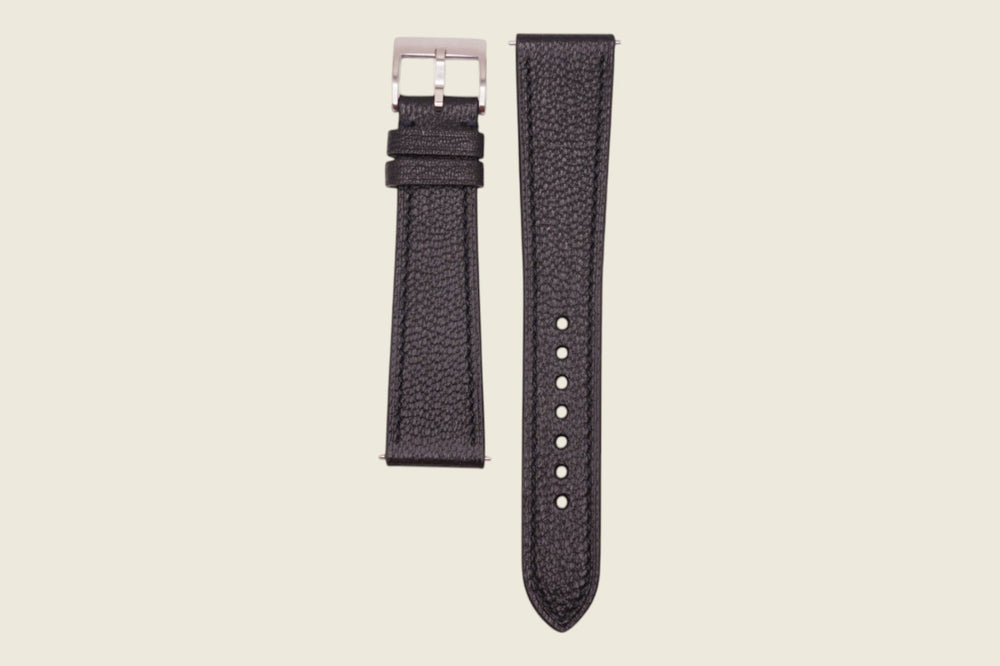 Chevre Sully Stitched Strap Black Watch Straps