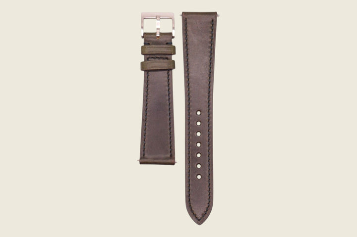 Chromexcel Stitched Strap Olive Green Watch Straps