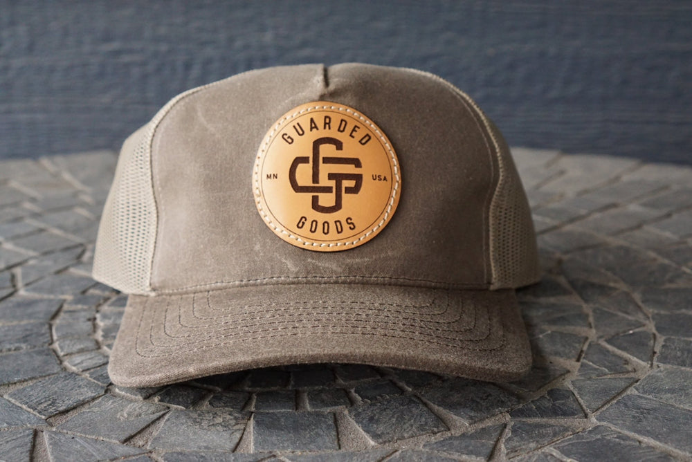 Dark Olive Waxed Canvas Trucker Hat RTS - Hats