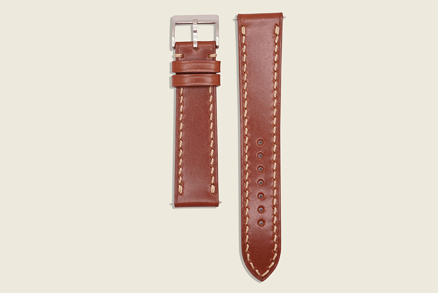 Hazel English Bridle Stitched Strap 20mm x 18mm Watch Straps
