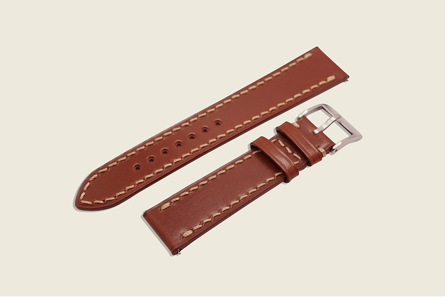 Hazel English Bridle Stitched Strap Watch Straps